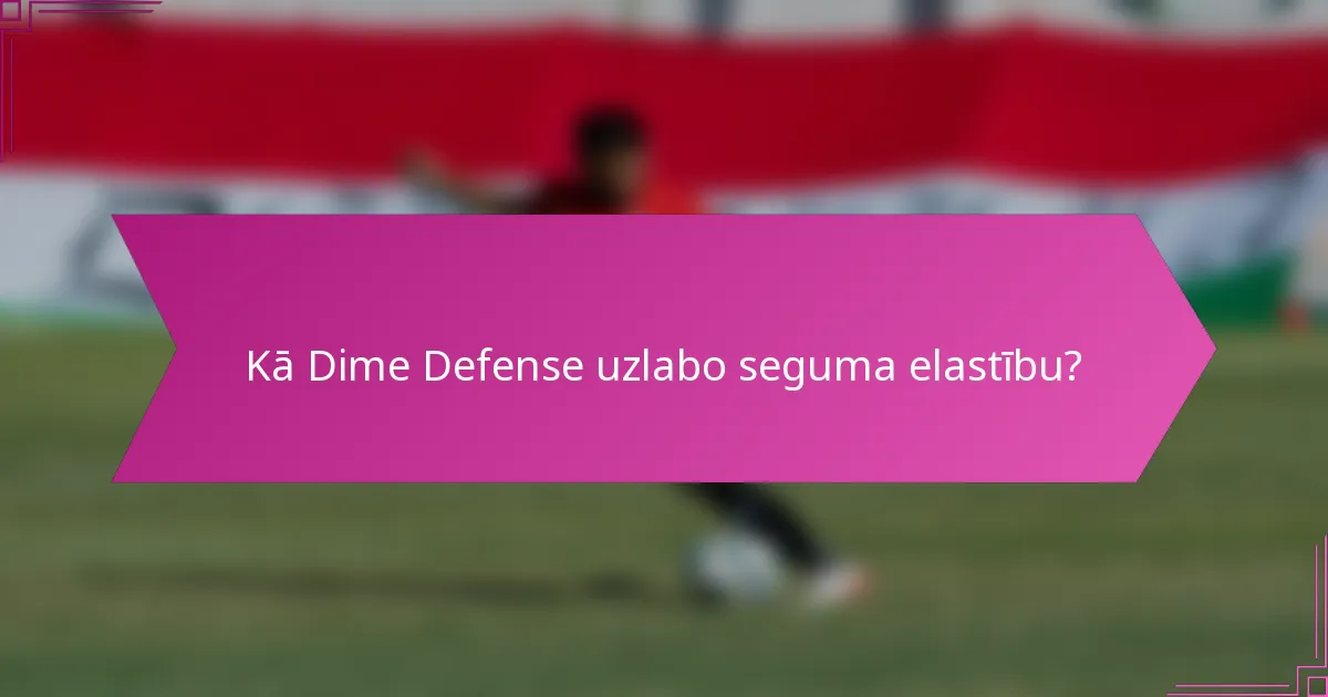 Kā Dime Defense uzlabo seguma elastību?