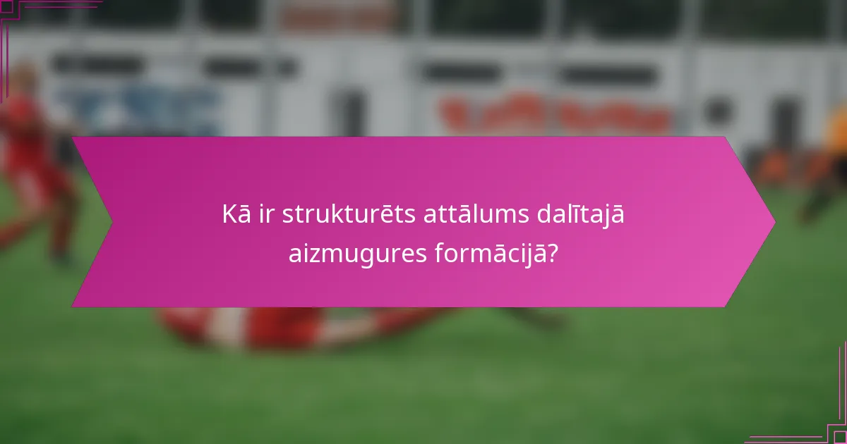 Kā ir strukturēts attālums dalītajā aizmugures formācijā?